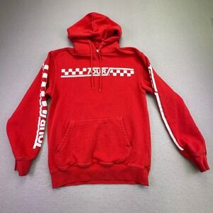 Justin Bieber Purpose Tour Hoodie Unisex Size XS Red Concert‎ Merch Checkered